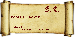Bengyik Kevin névjegykártya