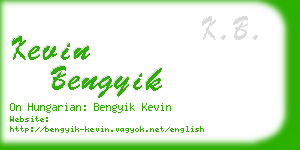 kevin bengyik business card
